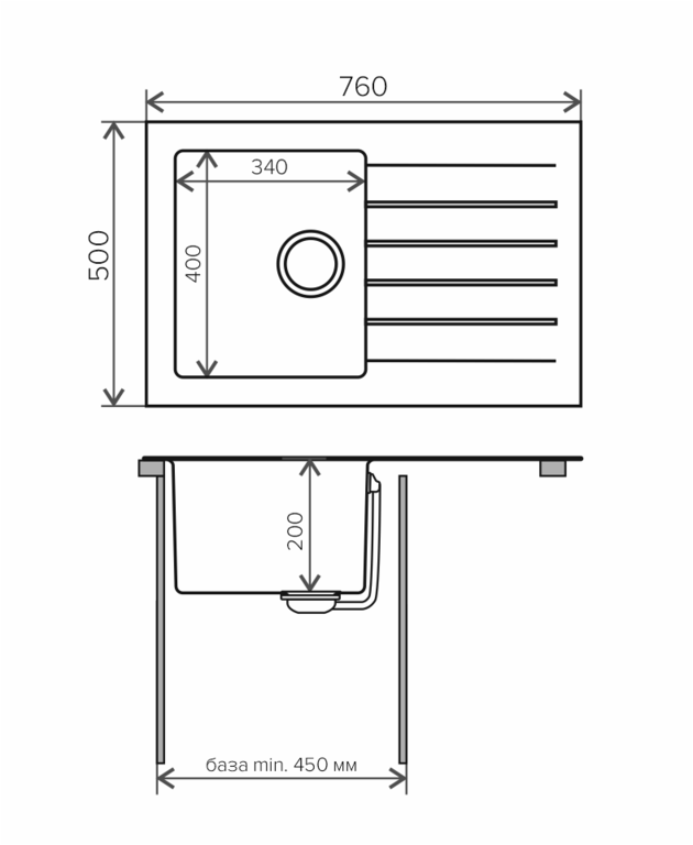 Мойка для кухни Tolero Twist TTS-760 Black Edition