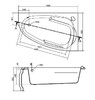 Акриловая ванна Cersanit Joanna 150x95 R