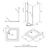 Душевое ограждение Triton Йота блэк 90x90