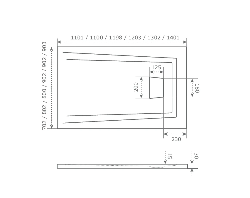 Душевой поддон Good Door Атриум 140x90 белый ЛП00005