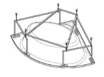 Монтажный набор для ванны Santek Мелвилл 140x140