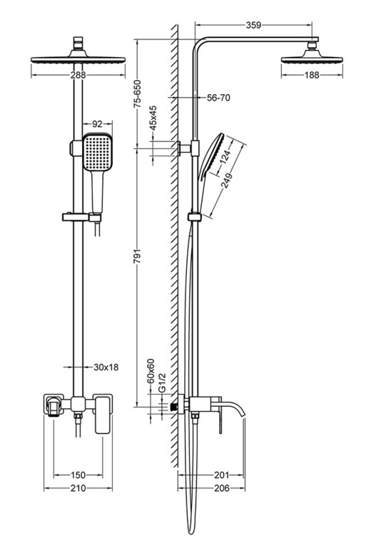Душевая система Timo Selene SX-1013