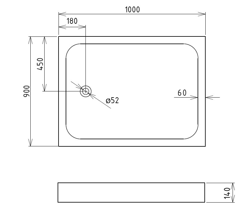 Душевой поддон Gemy ST12B 100x90