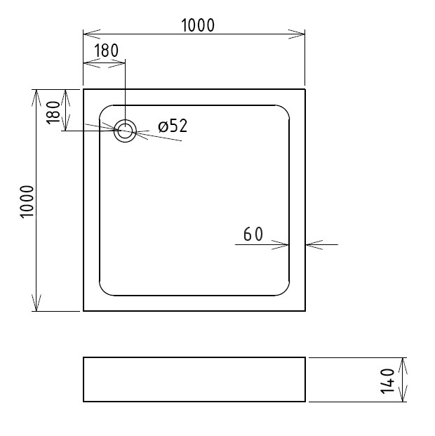 Душевой поддон Gemy ST16T 100x100