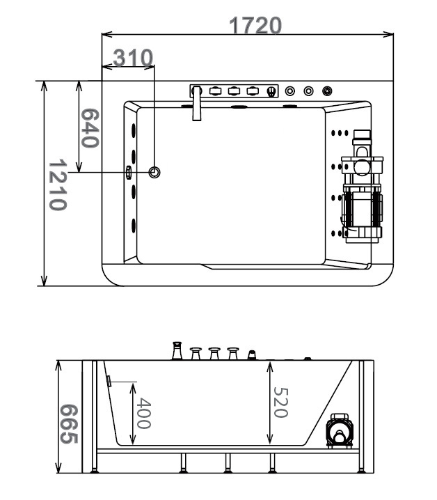 Гидромассажная ванна Gemy G9226 K 172x121