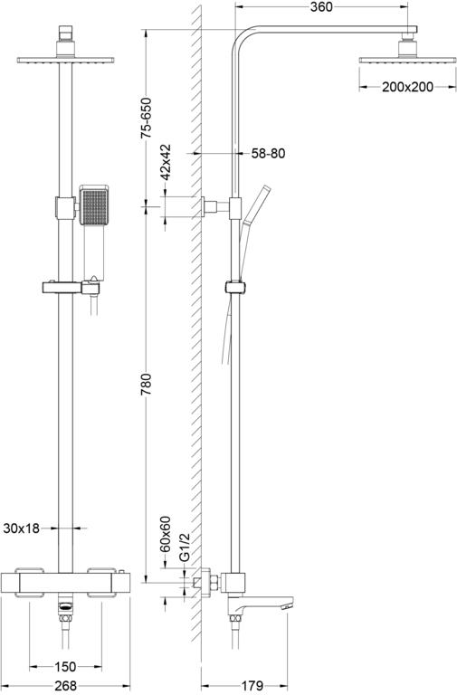 Душевая система Timo Tetra-Thermo SX-0169/00