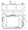 Гидромассажная ванна Gemy G9085 B L 180x116