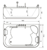 Гидромассажная ванна Gemy G9085 B R 180x116