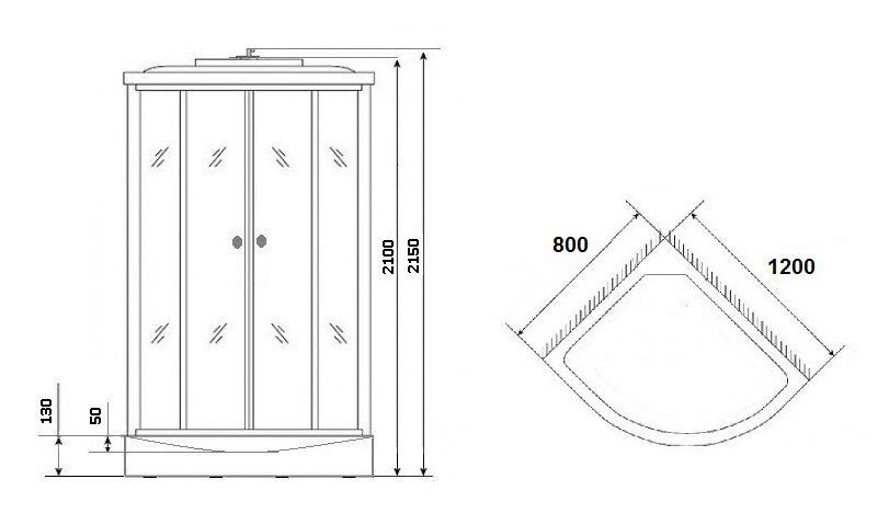 Душевая кабина Niagara NG-4312 L 120x80