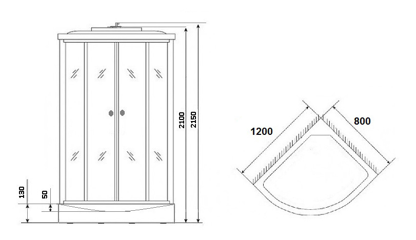 Душевая кабина Niagara NG-4312 R 120x80