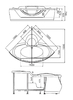 Гидромассажная ванна Gemy G9025 II K 155x155