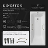 Чугунная ванна Vinsent Veron Kingston 180x80x50 с бронзовыми ручками