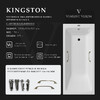 Чугунная ванна Vinsent Veron Kingston 180x80x50 с бронзовыми ручками и а/п