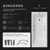 Чугунная ванна Vinsent Veron Kingston 180x80x50 с черными матовыми ручками