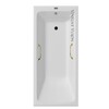 Чугунная ванна Vinsent Veron Kingston 180x80x50 с золотыми ручками