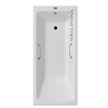 Чугунная ванна Vinsent Veron Kingston 180x80x50 с золотыми ручками и а/п