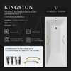 Чугунная ванна Vinsent Veron Kingston 180x80x50 с золотыми ручками и а/п