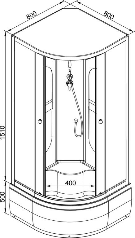 Душевая кабина AvaCan L980 N 80x80