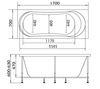 Акриловая ванна 1MarKa Libra 170x70