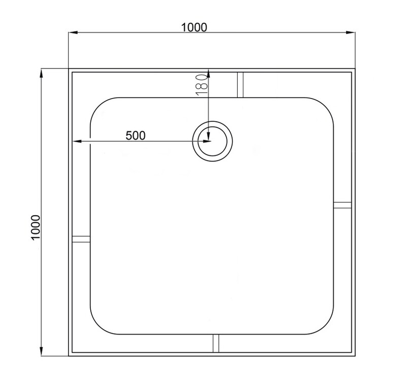 Душевая кабина Dto LK115GM 100x100