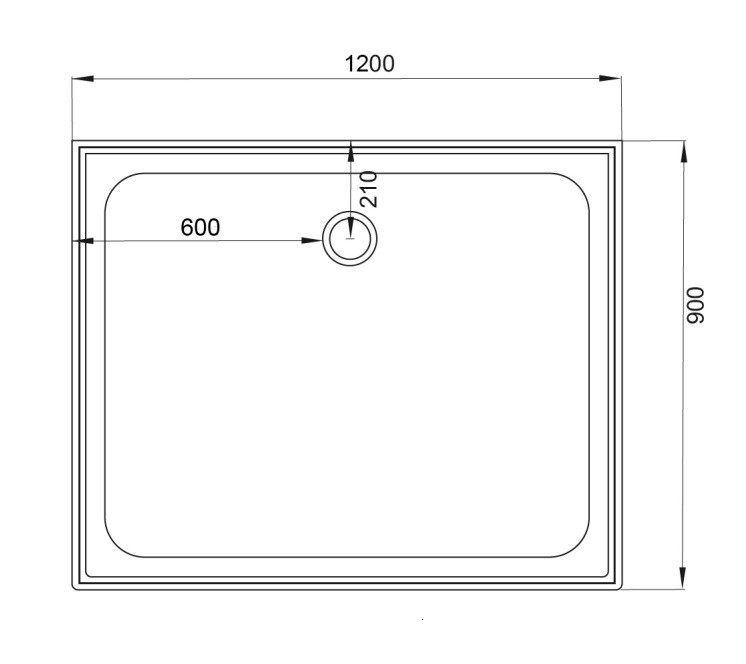 Душевая кабина Dto LK215GM+EL 120x90