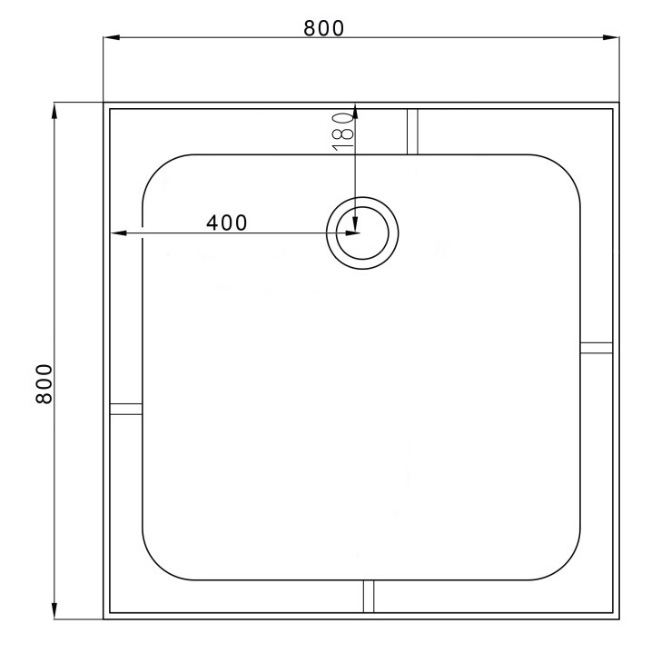 Душевая кабина Dto LK815GM 80x80