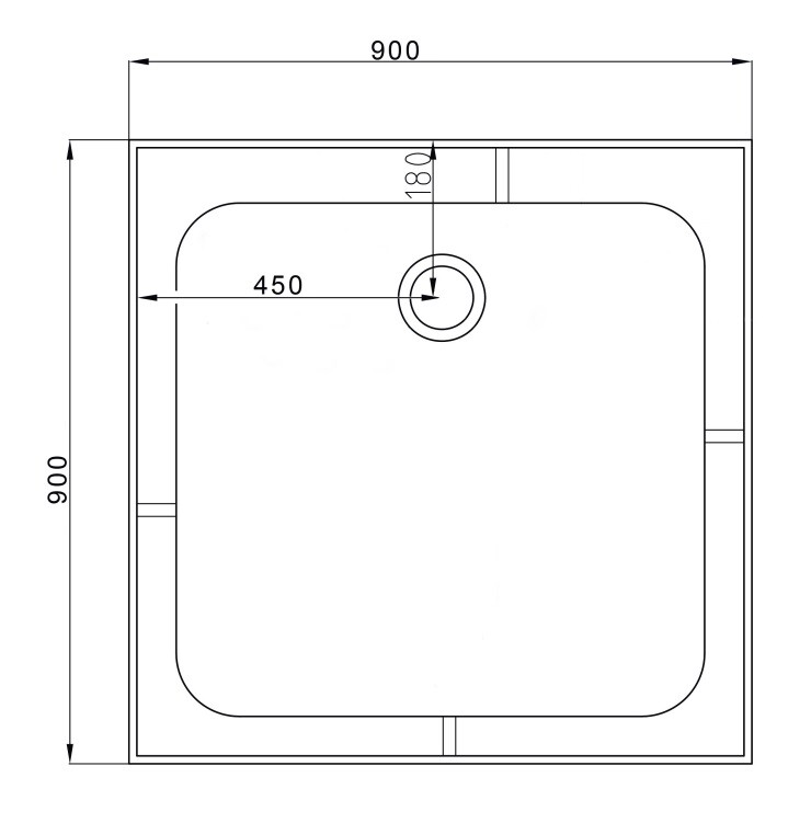 Душевая кабина Dto LK915NGM 90x90