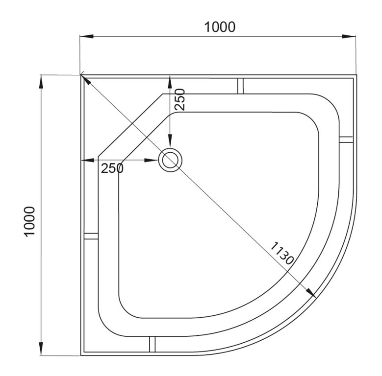 Душевая кабина Dto LM901GM+EL 100x100