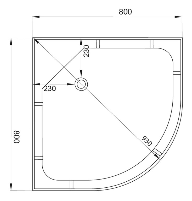 Душевая кабина Dto LM908GM 80x80
