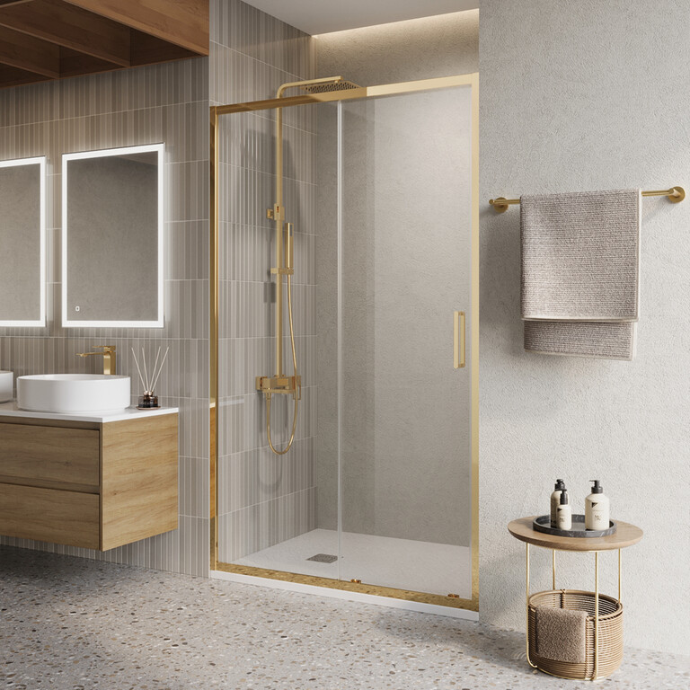 Душевая дверь BelBagno LUCE-BF-1-120-C-ORO 120x195