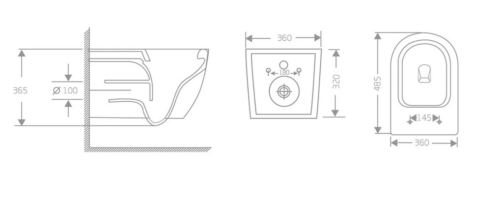 Унитаз подвесной River MICHIGAN 485 MB