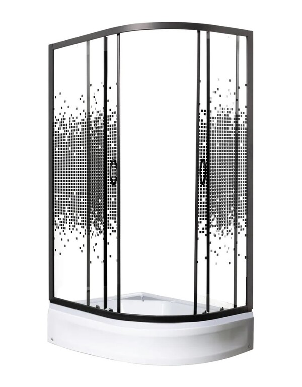 Душевое ограждение Мономах ДУ 100/80/180 МЗ BL L/R 100x80