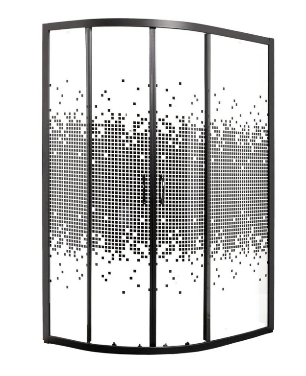 Душевое ограждение Мономах ДУ 100/80/180 МЗ BL L/R 100x80