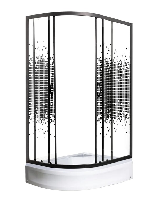 Душевое ограждение Мономах ДУ 100/80/180 МЗ BL L/R 100x80