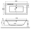 Акриловая ванна Excellent Pryzmat 180x80