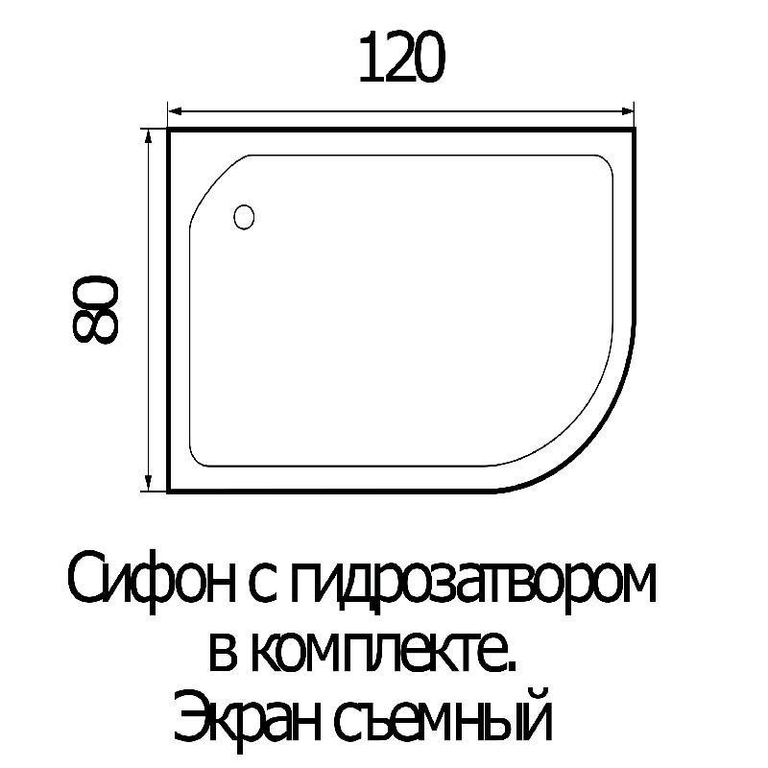 Душевая кабина River Nara 120/80/24 МТ L 120x80