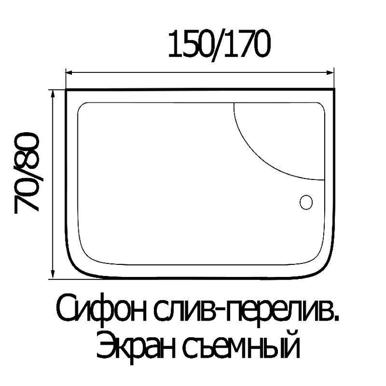 Душевая кабина River Nara 150/80/55 МТ 150x80