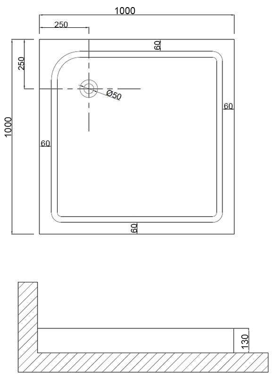 Душевой поддон Niagara NG-100-100Q 100x100