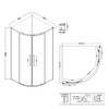 Душевое ограждение Niagara NG-2825-34BLACK 80x80