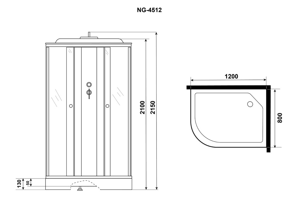 Душевая кабина Niagara NG-4512-14 R 120x80