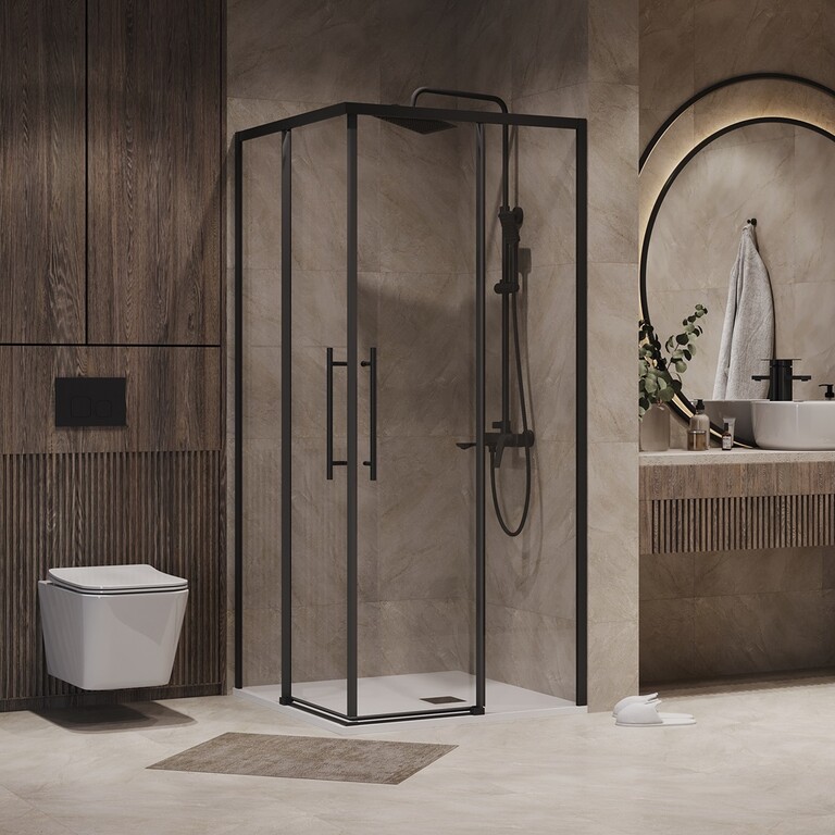 Душевое ограждение Niagara NG-6830-34BLACK 100x100