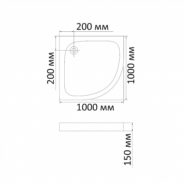 Душевой поддон BandHours Odissey Tray 100x100