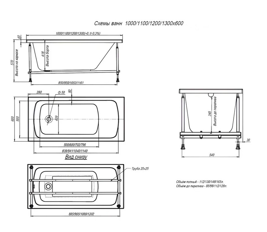 Акриловая ванна Alex Baitler Onega 160x60