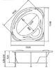 Акриловая ванна 1MarKa Palermo 150x150