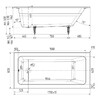Чугунная ванна Delice Parallel 170x80 а/п