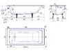 Чугунная ванна Delice Parallel 160x70 с ручками