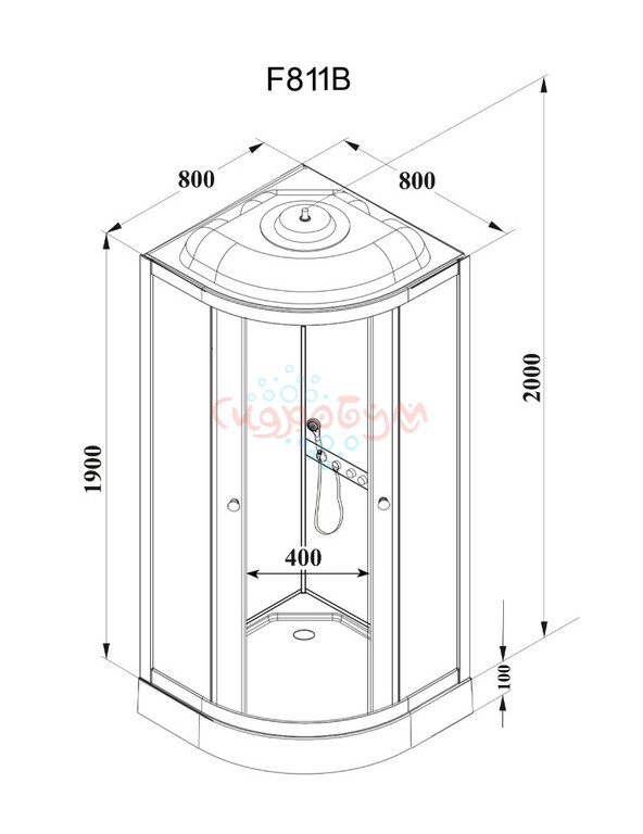 Душевая кабина Parly F811B 80x80