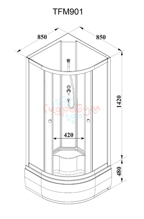 Душевая кабина Parly TMF901 85x85