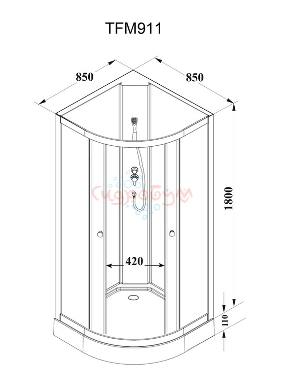 Душевая кабина Parly TMF911 85x85