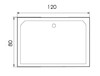 Душевая кабина River Quadro Б/К XL 120/80/41 МТ 120x80